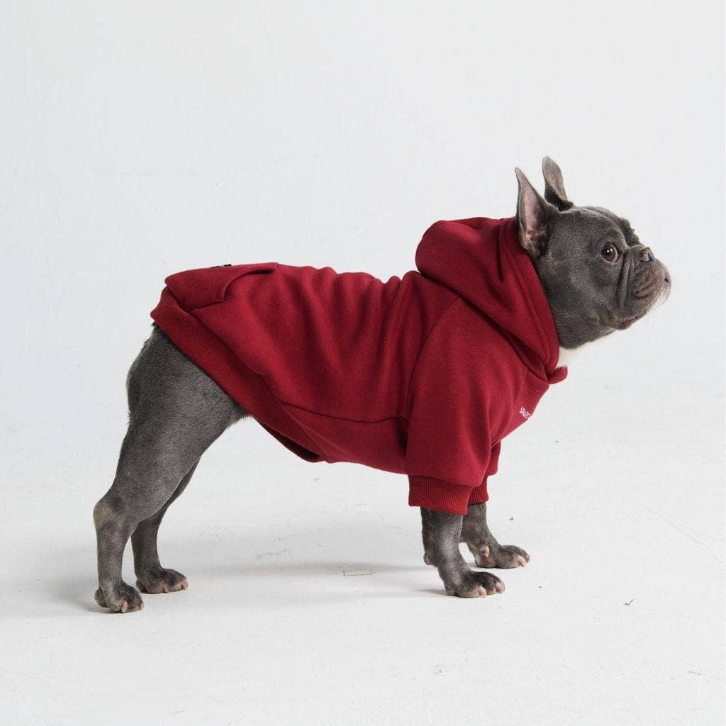 Essential Dog Hoodie - Burgundy – alternate view 3