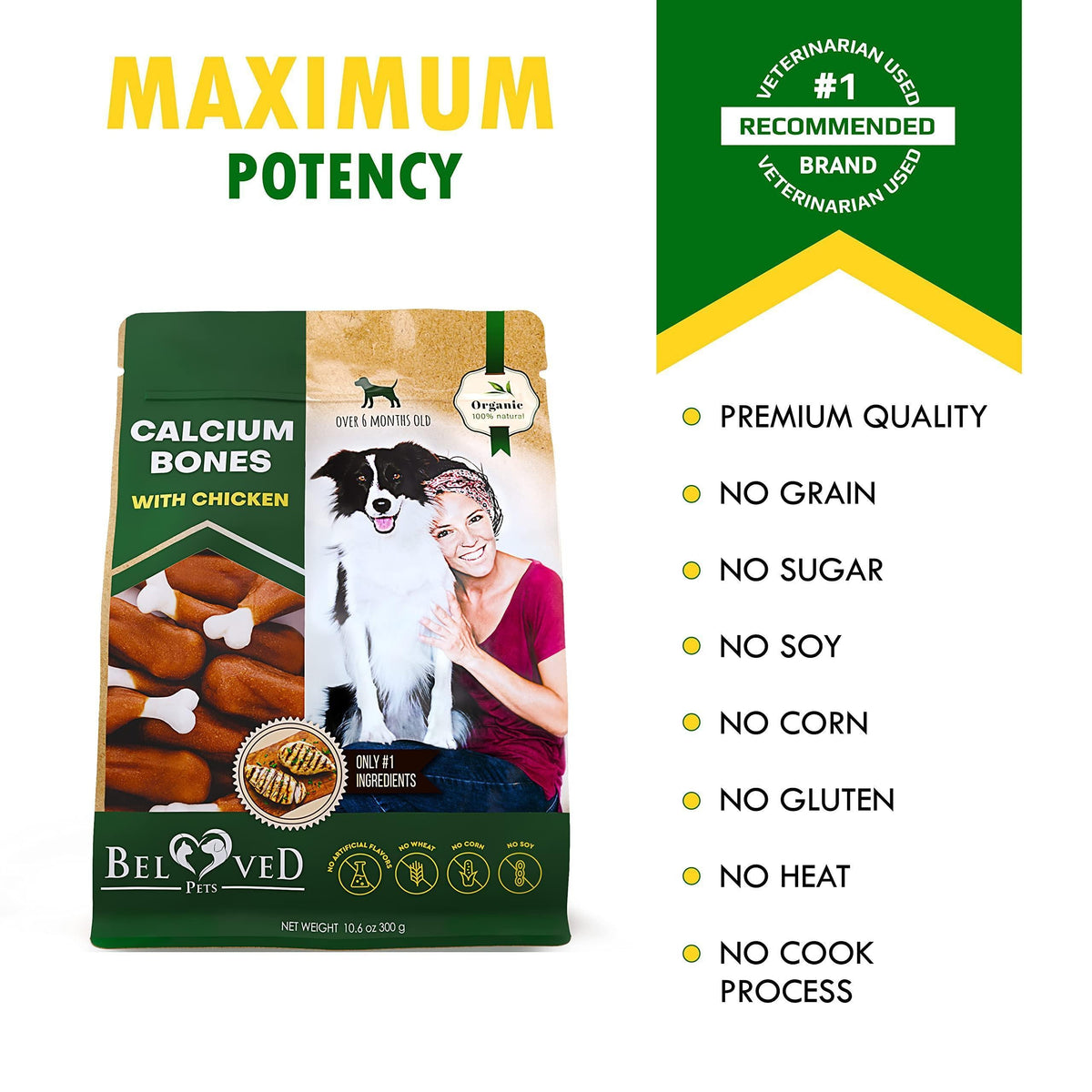 Calcium Bones for Dogs Chicken-Wrapped Rawhide-Free – photo 6 of 7