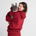 Essential Human Hoodie - Burgundy – front view