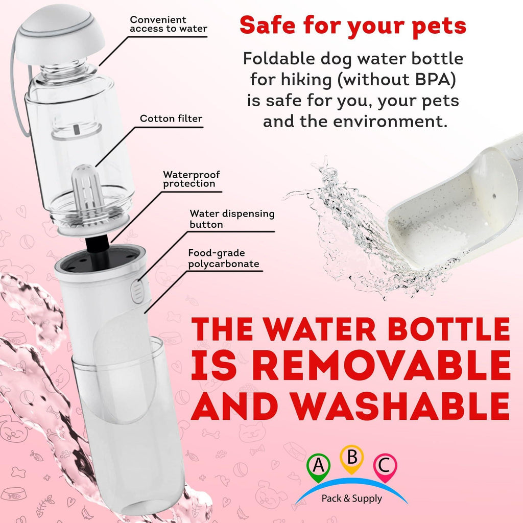 Portable Dog Water Bottle Dispenser 12 oz with Filter – photo 3 of 9