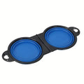 2-in-1 Collapsible Double Dog Bowl Silicone Travel – photo 2 of 9