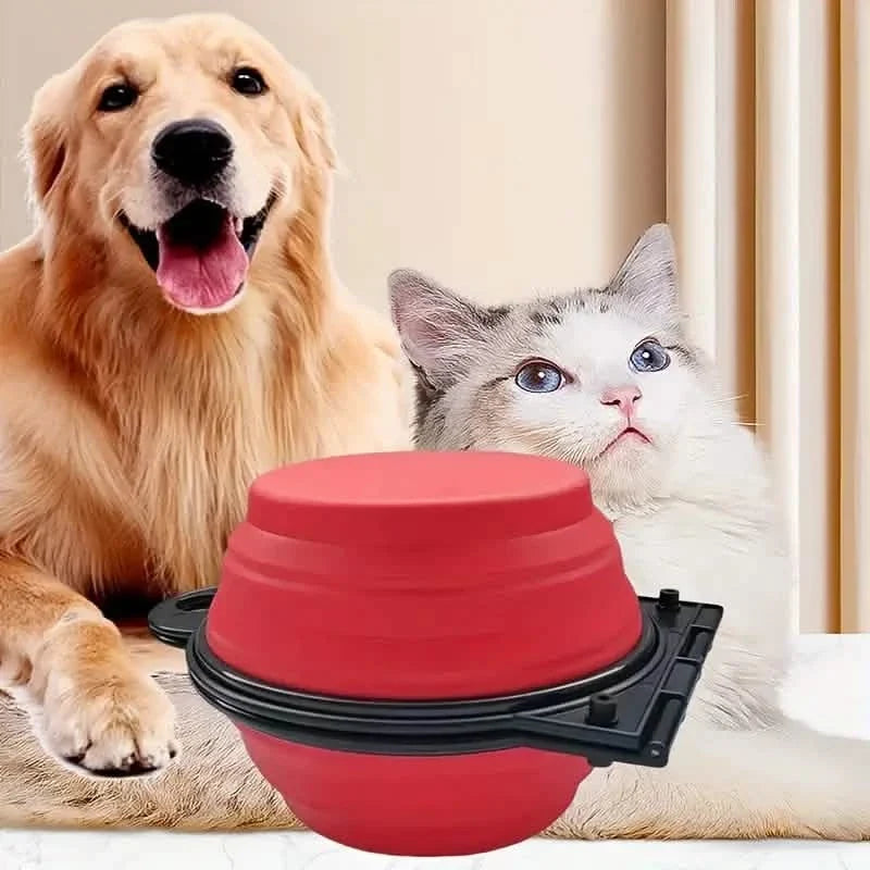 2-in-1 Collapsible Double Dog Bowl Silicone Travel – photo 9 of 9