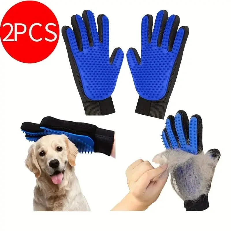2-in-1 Pet Grooming Gloves with Brush for Dogs and Cats – photo 6 of 6