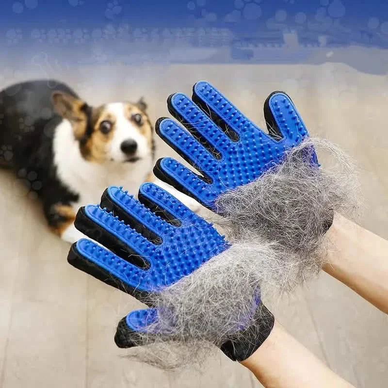 2-in-1 Pet Grooming Gloves with Brush for Dogs and Cats – photo 1 of 6
