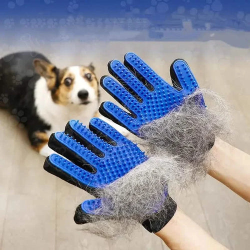 2-in-1 Pet Grooming Gloves with Brush for Dogs and Cats – photo 1 of 6