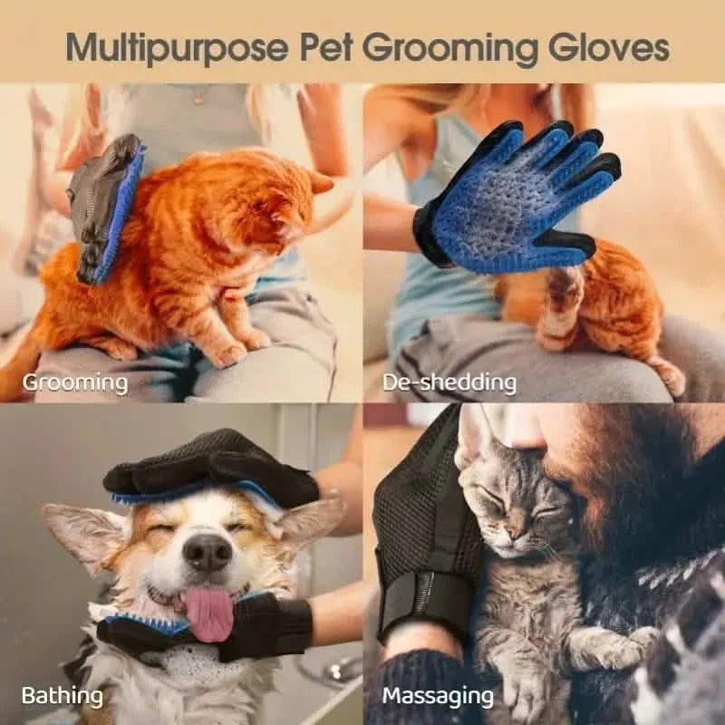 2-in-1 Pet Grooming Gloves with Brush for Dogs and Cats – photo 3 of 6