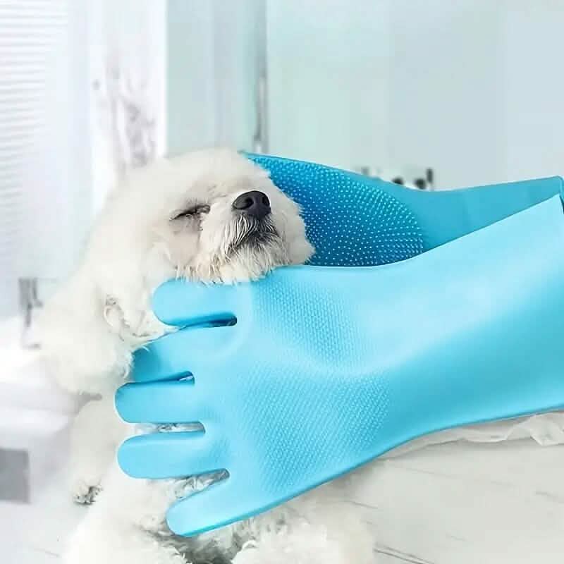 2-in-1 Pet Bath Gloves with Silicone Brush 2 Pieces – photo 6 of 6