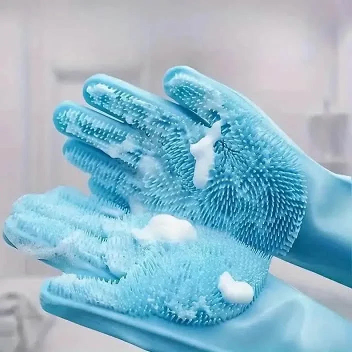 2-in-1 Pet Bath Gloves with Silicone Brush 2 Pieces – photo 1 of 6
