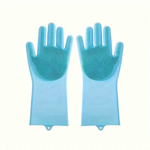 2-in-1 Pet Bath Gloves with Silicone Brush 2 Pieces – photo 2 of 6