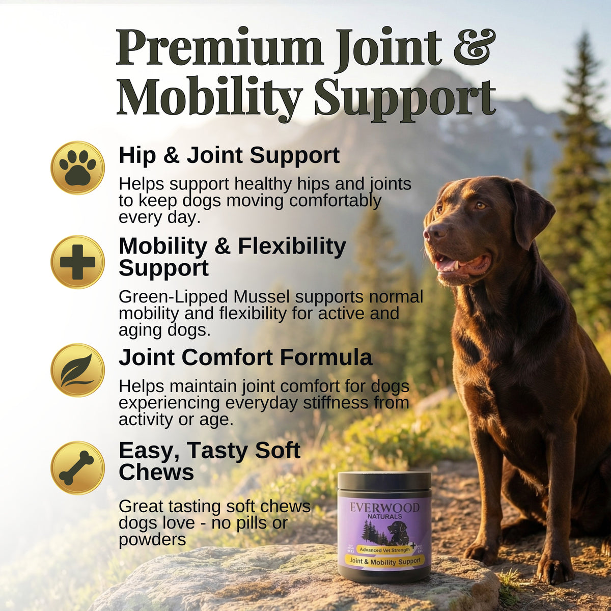 Everwood Naturals joint and mobility soft chews for dogs – photo 2 of 6