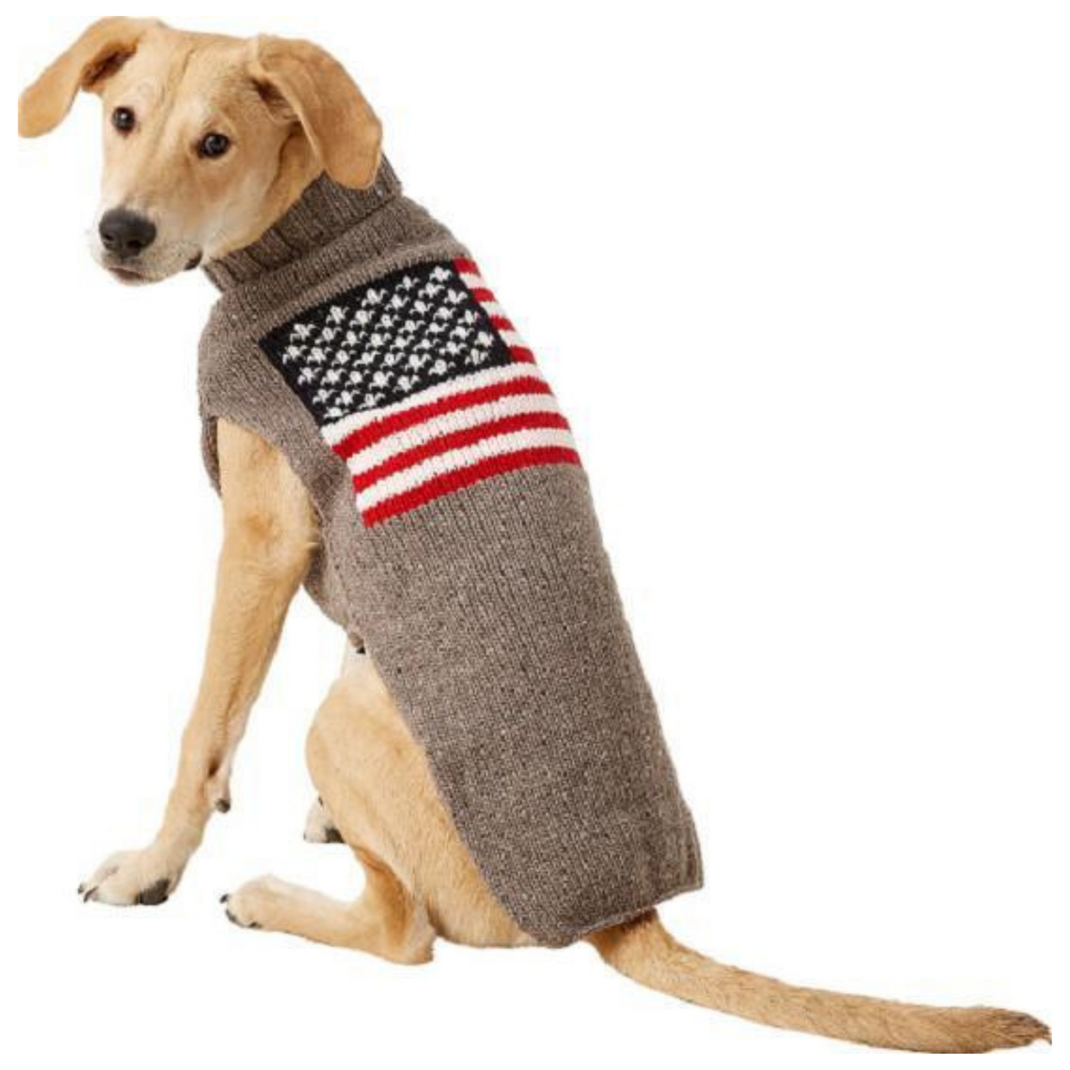 American Flag Wool Dog Sweater Red White and Blue – photo 2 of 6