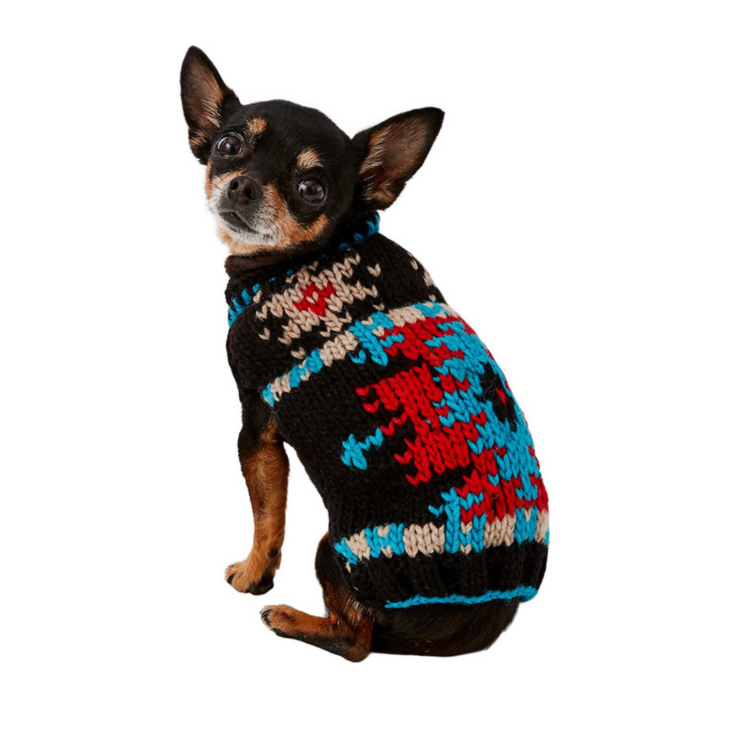 Black Southwest Dog Sweater Hand Knit – photo 5 of 9