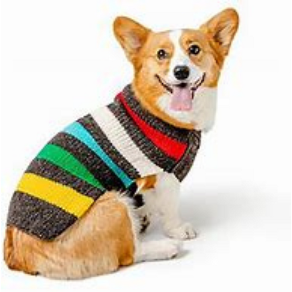 Charcoal Stripe Dog Sweater Hand Knit – photo 3 of 5