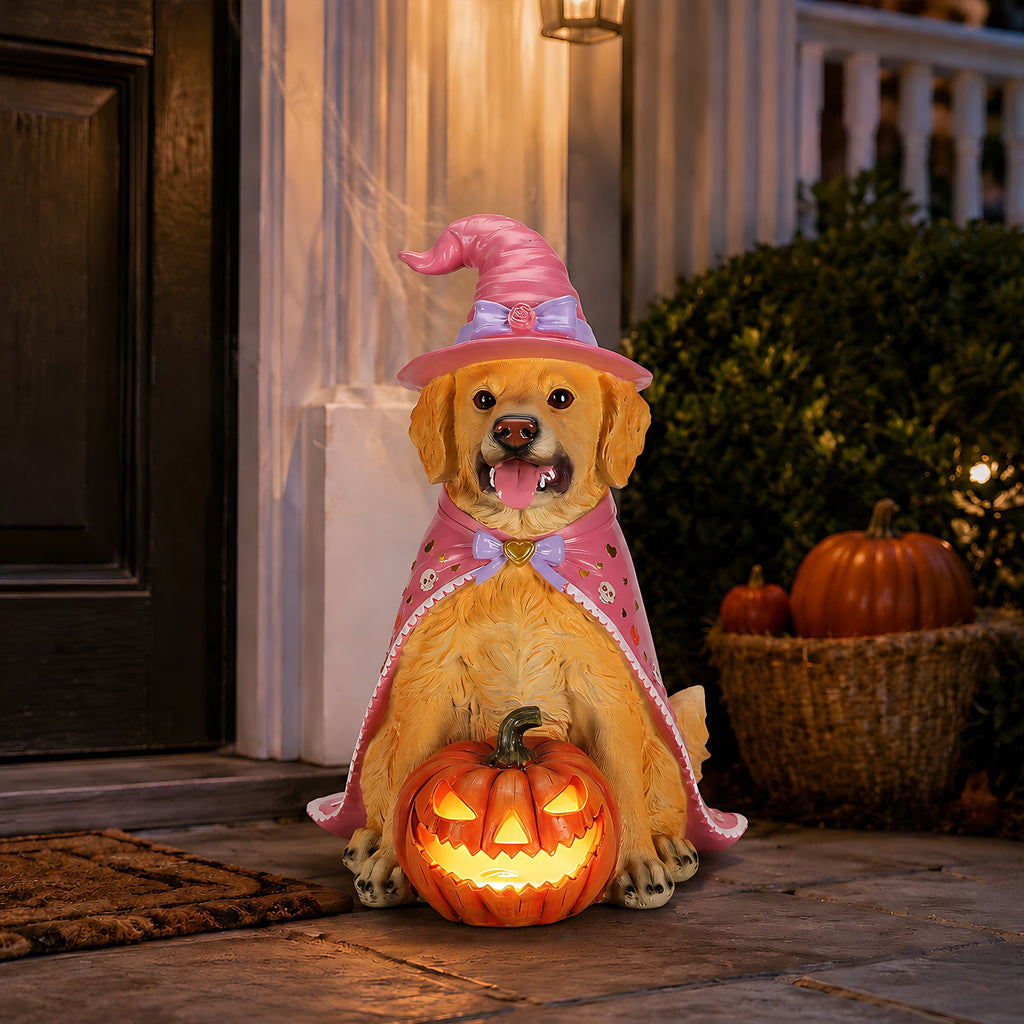 Halloween Golden Retriever Dog Statue – alternate view 10