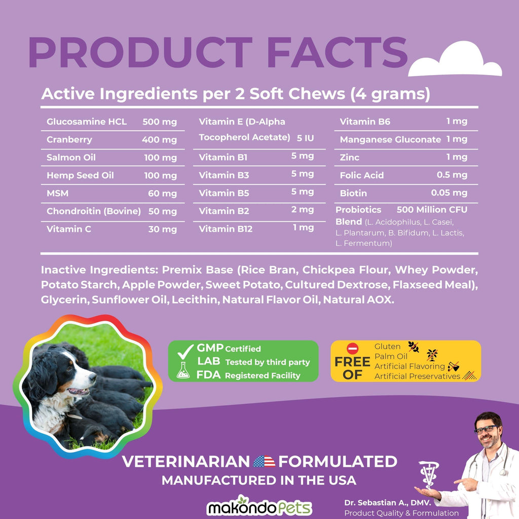 Dog Prenatal Vitamins 120 Soft Chews Folic Acid DHA EPA – photo 6 of 9