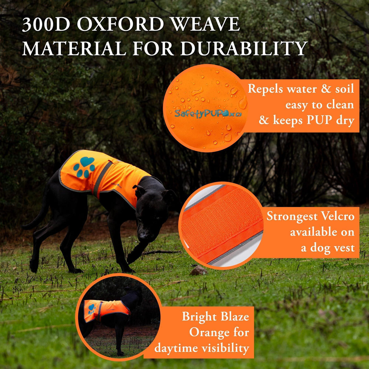 SafetyPUP Reflective Dog Vest XL Blaze Orange – photo 4 of 7