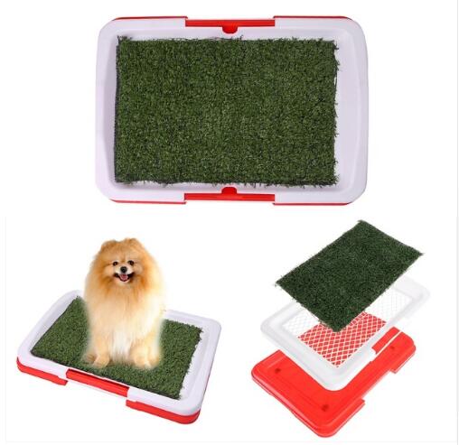 3-Layer Grass Dog Potty Training Pad – Indoor Puppy Tray – front view