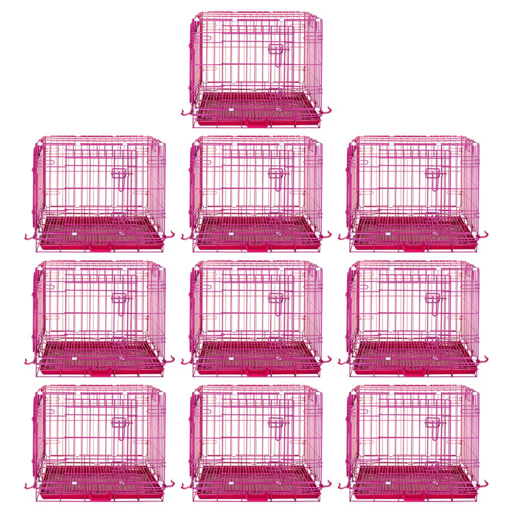 24-42 Inch Pink Wire Dog Crate – alternate view 43