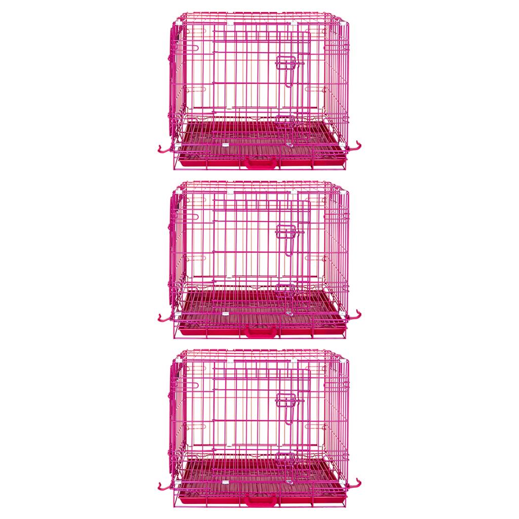 24-42 Inch Pink Wire Dog Crate – alternate view 18