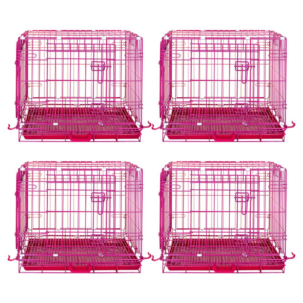 24-42 Inch Pink Wire Dog Crate – alternate view 19