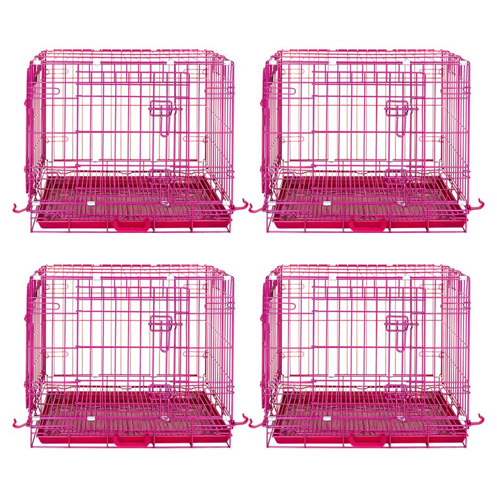 24-42 Inch Pink Wire Dog Crate – alternate view 40