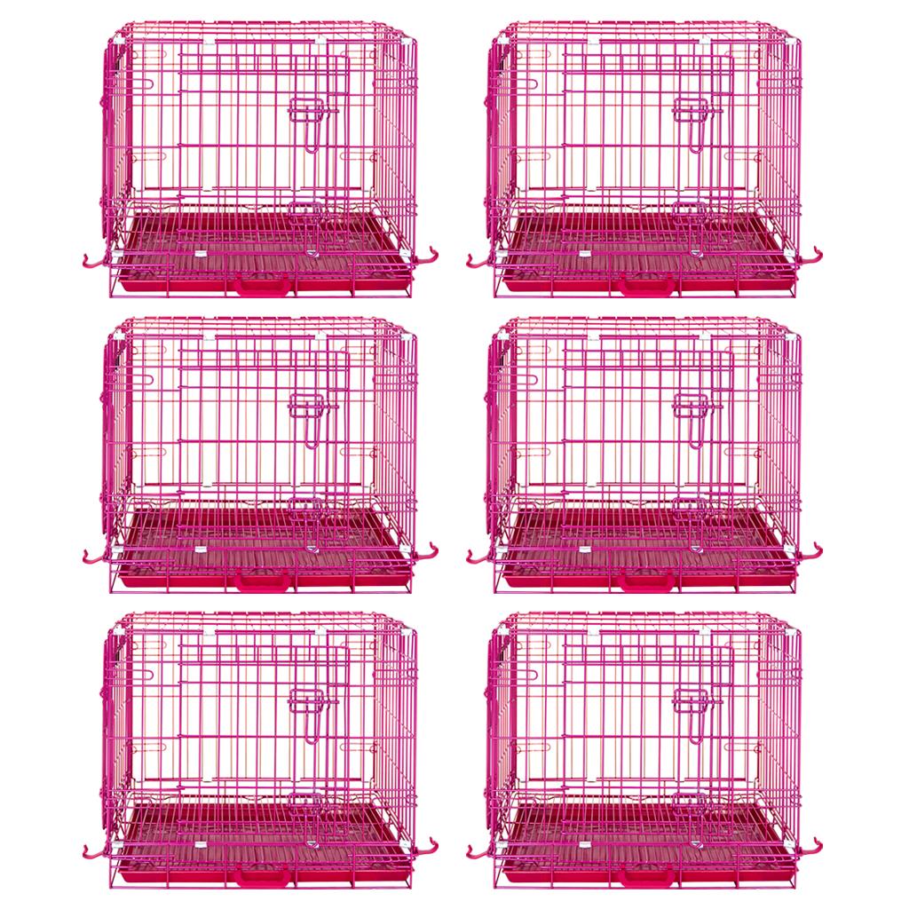24-42 Inch Pink Wire Dog Crate – alternate view 20