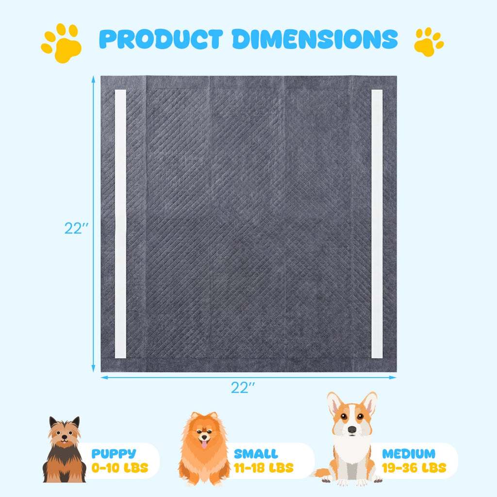 Charcoal Dog Pee Pads 24 x 24 6-Layer 150 Count – photo 3 of 8