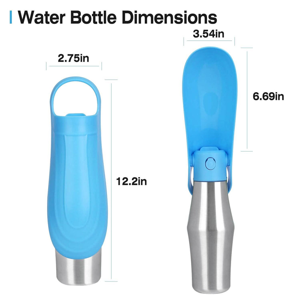 Portable Dog Water Dispenser 25 oz Stainless Steel Leak Proof – photo 9 of 16