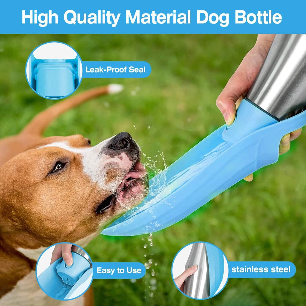 Portable Dog Water Dispenser 25 oz Stainless Steel Leak Proof – photo 11 of 16