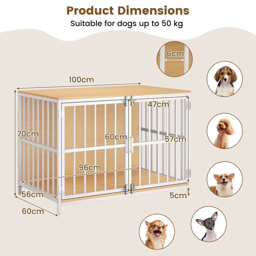 40 Inch Dog Crate Furniture Kennel with Double Doors – photo 10 of 16