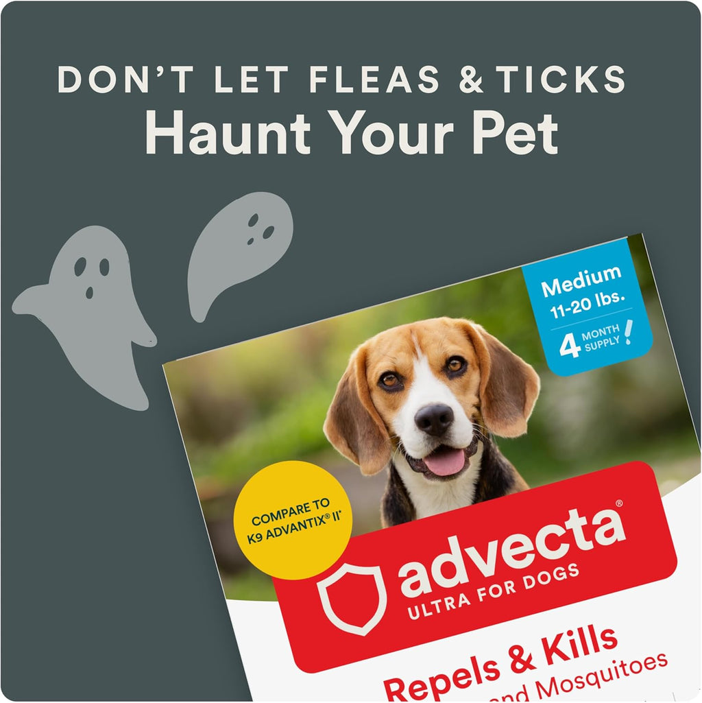 Advecta Ultra Flea & Tick Treatment for Medium Dogs – 4 Month Supply – alternate view 2