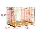 Copper Gold Wire Dog Crate – 24 to 42 Inch, Foldable – alternate view 10