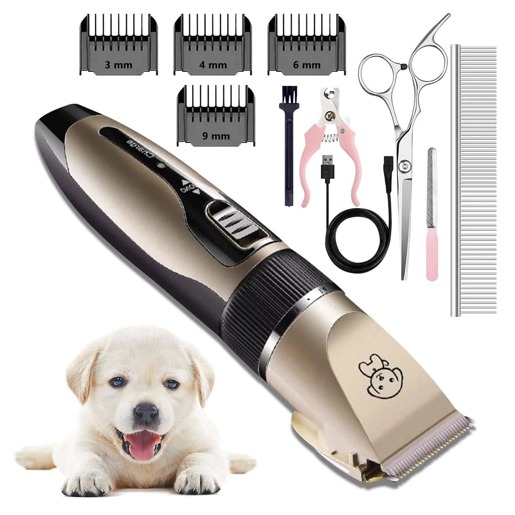 Rechargeable Dog Clippers Low Noise Pet Shaver Dog Grooming Kit Cordle