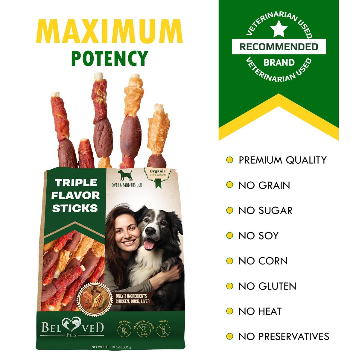 Rawhide Treats for Dogs Duck and Chicken Triple-Flavor Twists – photo 7 of 8