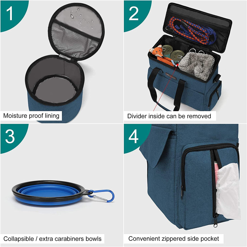 Weekend Pet Travel Set Airline Approved Bag with Bowls – photo 4 of 6