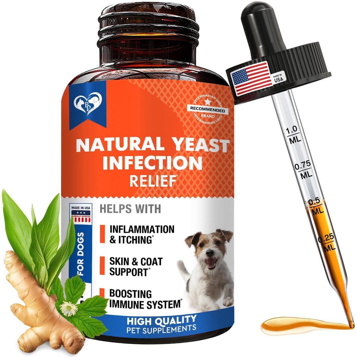 Yeast and anti-itch supplement drops for dogs – photo 1 of 6