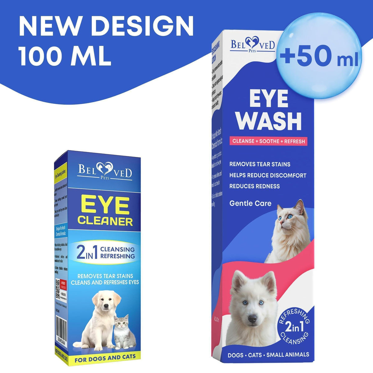 Cliny cat and dog eye wash drops tear stain remover, eye care product packaging