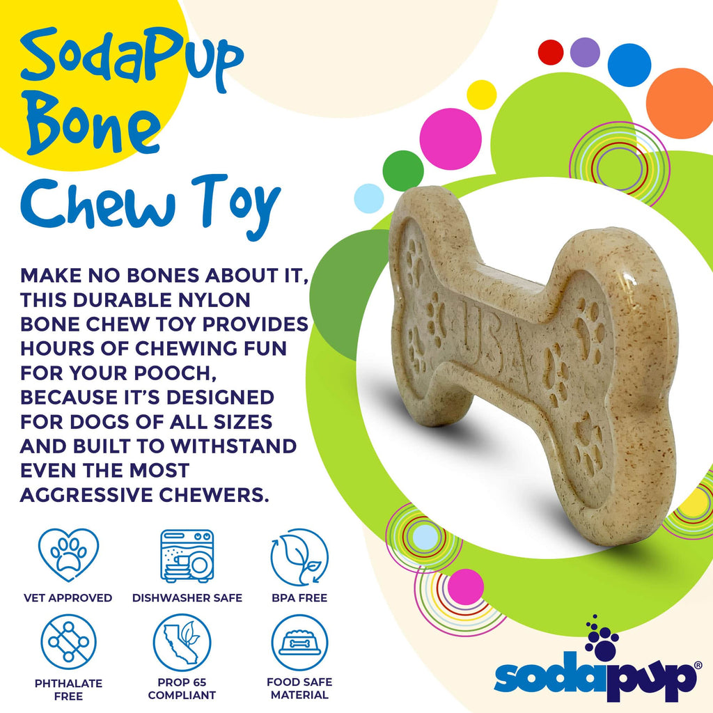SodaPup Bone eChew brown nylon dog chew toy – photo 5 of 8