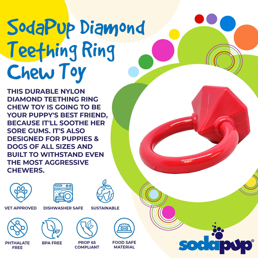 SodaPup Diamond Ring nylon teething ring for puppies – photo 4 of 9