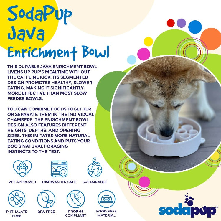 SodaPup Java eBowl – Deep Slow Feeder Dog Bowl – alternate view 2