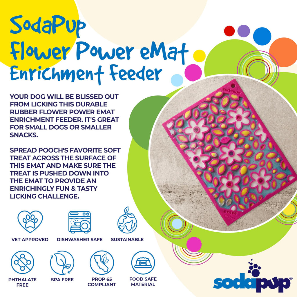 Flower Power Enrichment Lick Mat – Flower Design, USA Made – alternate view 4