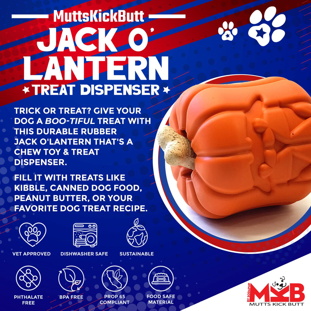 Jack O Lantern Halloween Dog Chew Toy – Large Dogs, USA Made – alternate view 2
