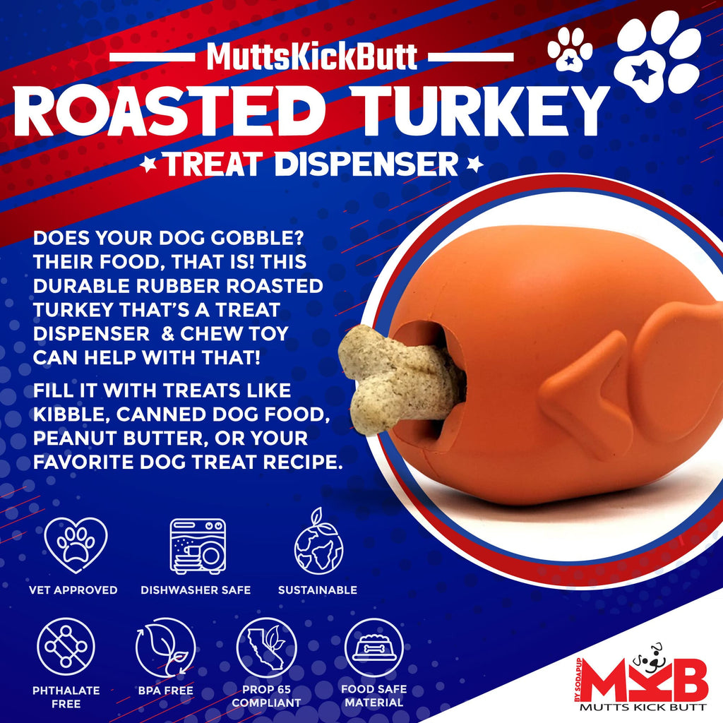 SodaPup Roasted Turkey orange rubber treat dispenser dog toy – photo 2 of 10