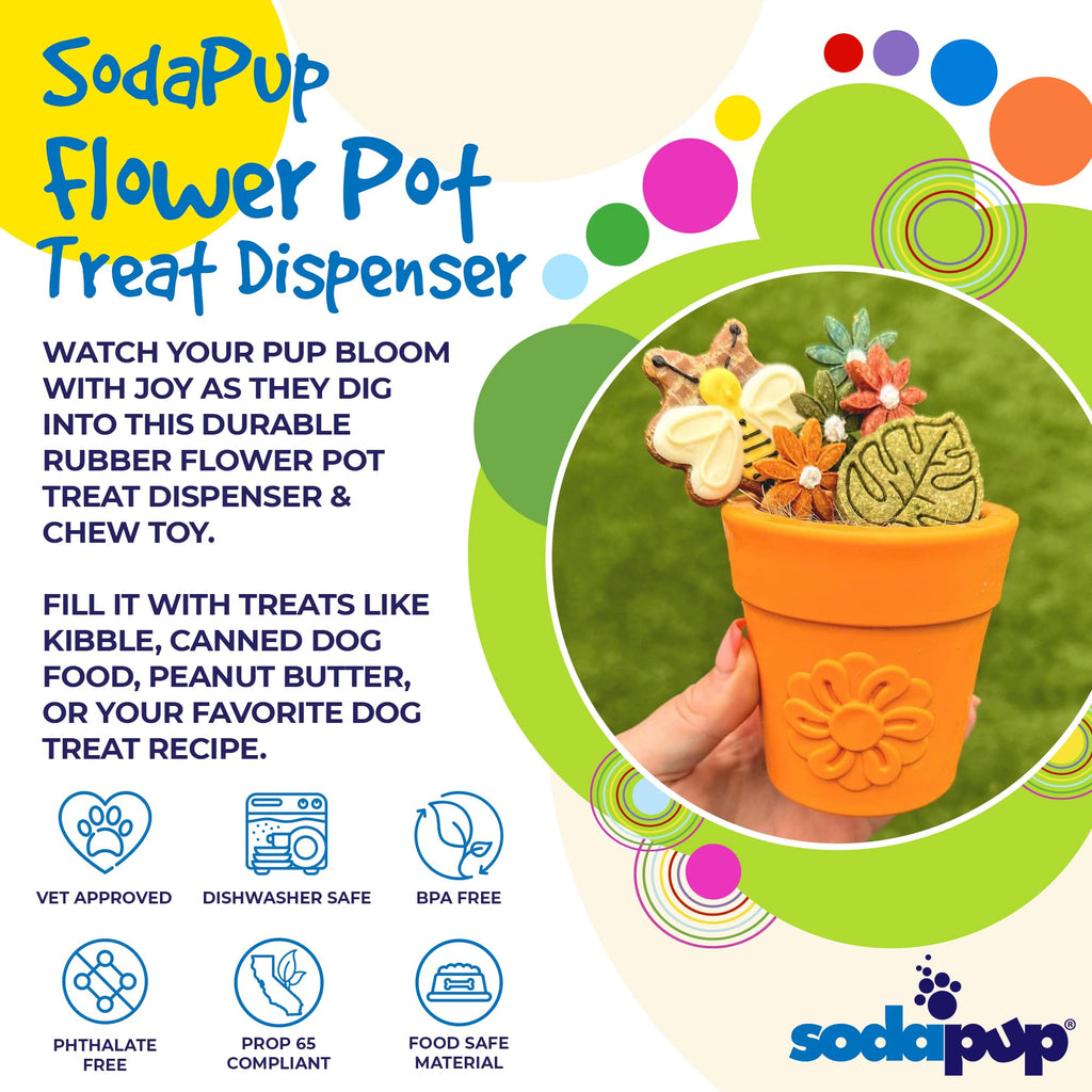 SodaPup Flower Pot eCup rubber treat dispenser dog toy – photo 6 of 16