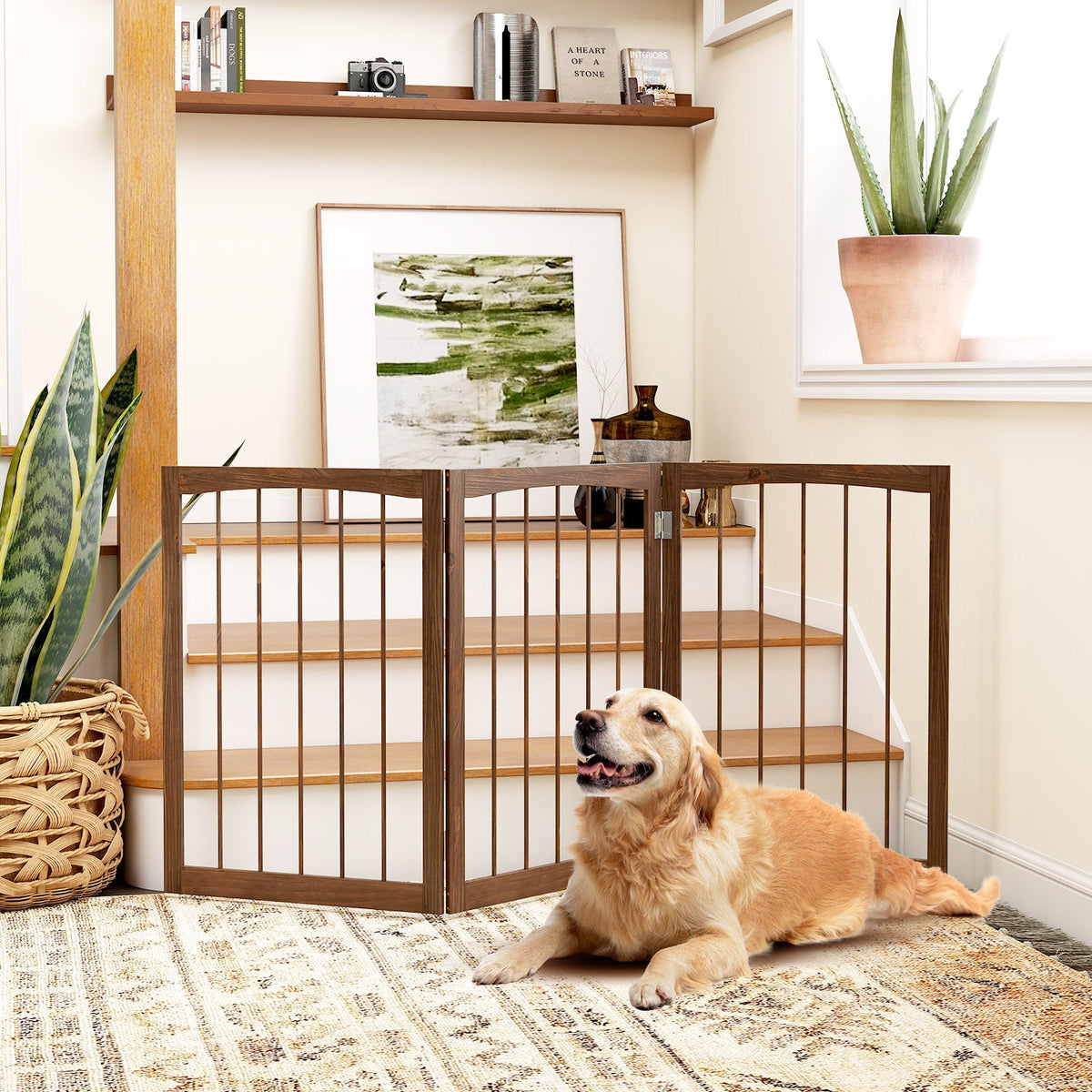 30 Inch Tall Wooden Pet Fence for Small and Medium Dogs – photo 2 of 9