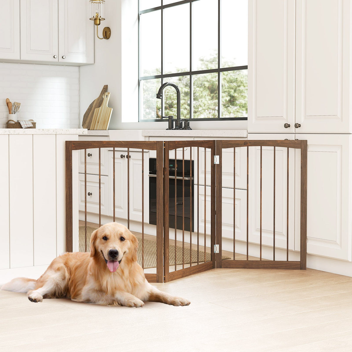 30 Inch Tall Wooden Pet Fence for Small and Medium Dogs – photo 6 of 9