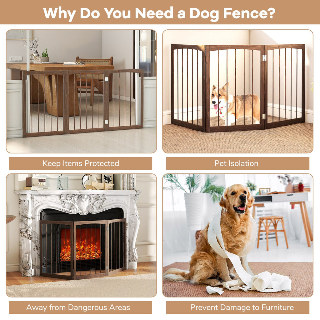 30 Inch Tall Wooden Pet Fence for Small and Medium Dogs – photo 8 of 9