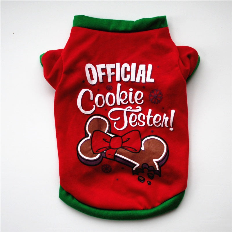 Christmas Snowman Dog T-Shirt Red Holiday Tee – photo 10 of 10