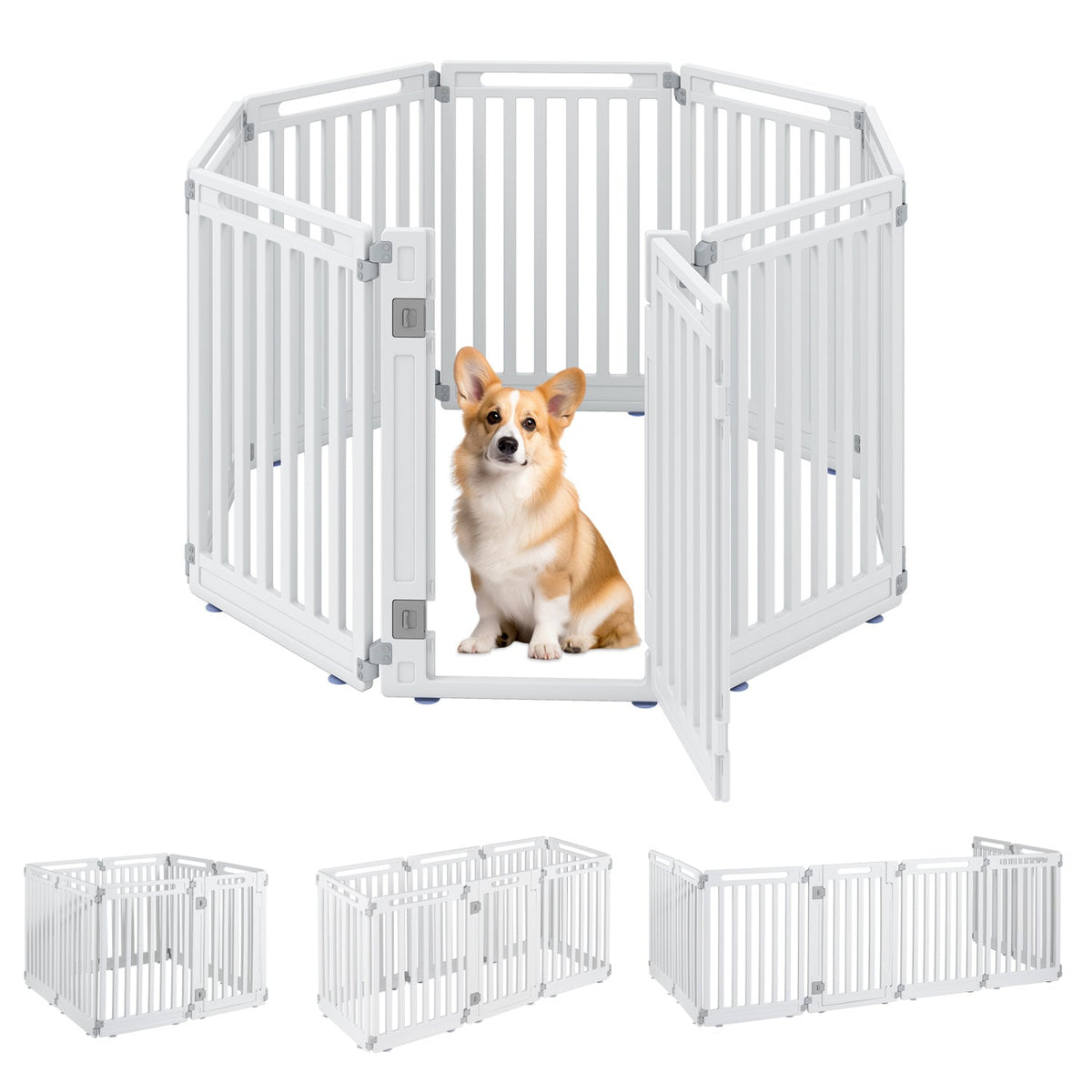 8-Panel Dog Playpen 31.5 inch Indoor Outdoor HDPE – photo 3 of 16
