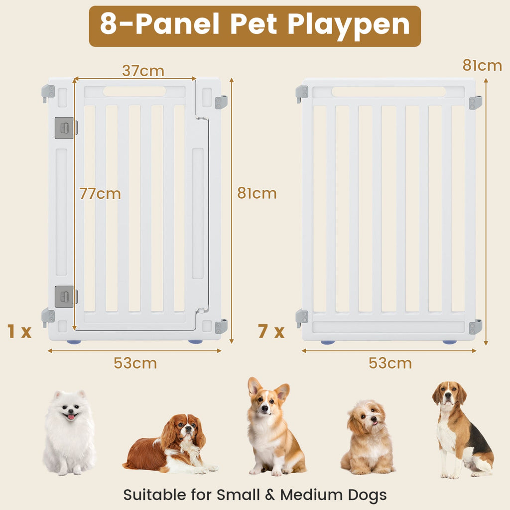 8-Panel Dog Playpen 31.5 inch Indoor Outdoor HDPE – photo 4 of 16